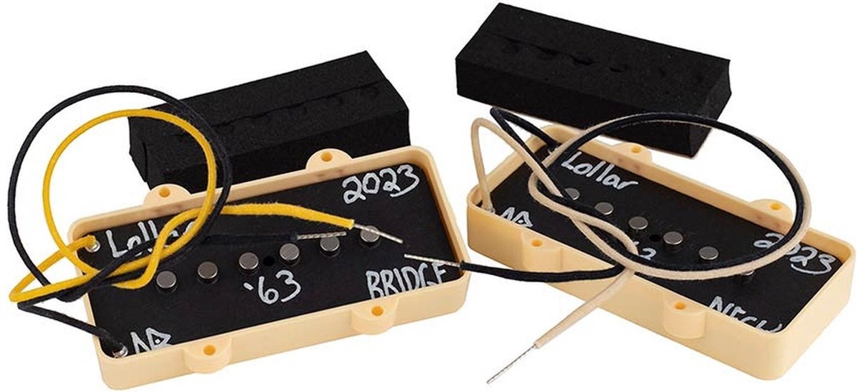 Lollar Original '63 Jazzmaster Pickup Set - Hals & Brug - Crème