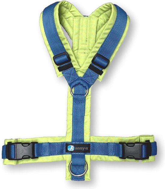 AnnyX Hondentuig - LIMITED EDITION - Y-model - "Vergeet mij niet" - maat XXS - Borstomvang 36-42cm - Gewicht hond 3 -7 kg