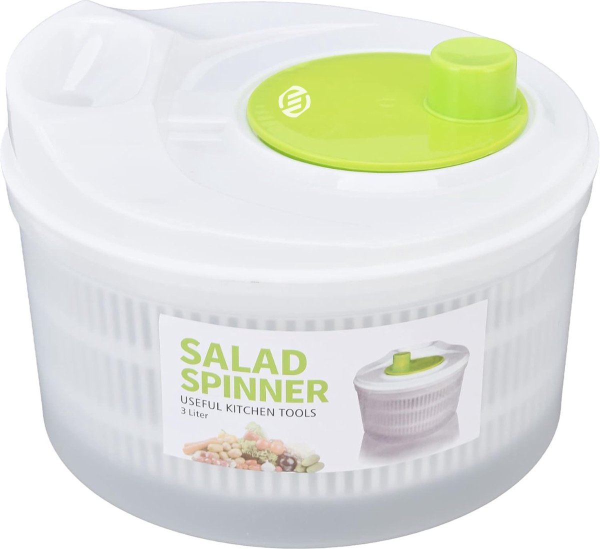 Equivera Slazwierder- Salad spinner - Slacentrifuge - Saladspinner - Sla Centrifuge - Saladecentrifuge - Sladroger - Must Have Voor In De Keuken