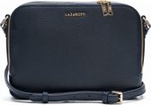 Lazarotti Leren Schoudertas Bologna Leather Nieva-1 Navy Donkerblauw