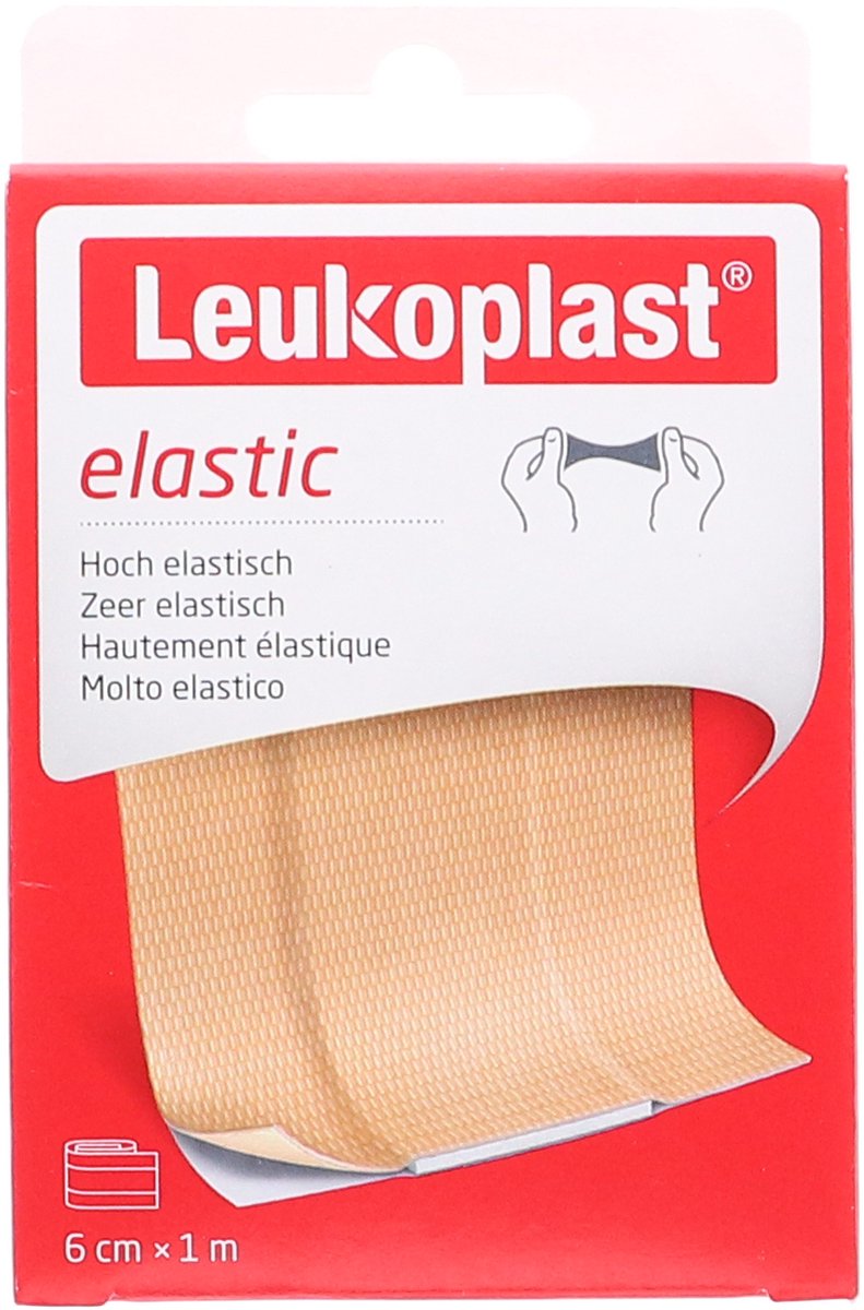 Goedkoopste Leukoplast Elastic wondpleister, 1mx6cm, 1st