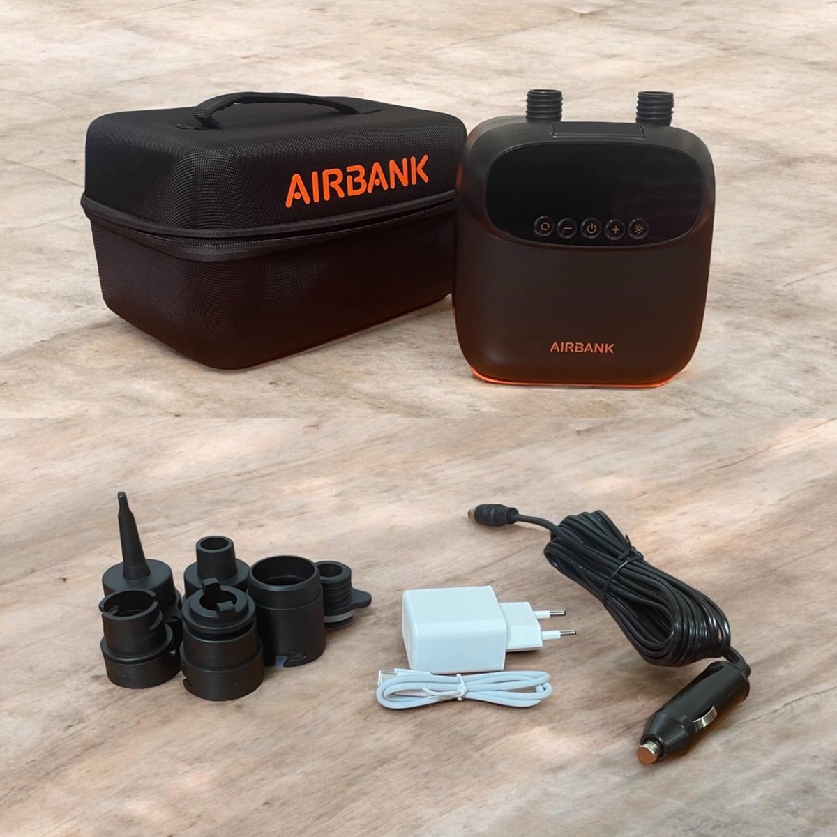 AIRBANK Oplaadbare SUP-pomp Whale Shark Pro, snelle inflatie en deflatie paddleboardpomp 20PSI, Auto-Off luchtpomp voor kajak, opblaasbare artikelen, boten, vliegers, matras (lichtpaars