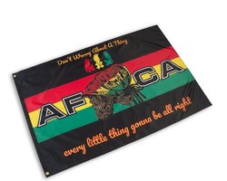 Drapeau AFCA 3LB Crâne 150cm * 100cm - AFCA - Ajax - Amsterdam - Rasta - 3 petits oiseaux - Drapeau - Fanwear