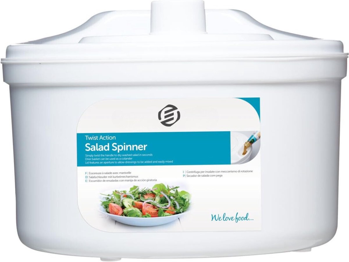 Equivera Slazwierder- Salad spinner - Slacentrifuge - Saladspinner - Sla Centrifuge - Saladecentrifuge - Sladroger - Must Have Voor In De Keuken