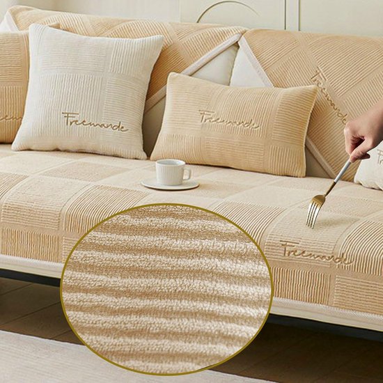 Sofahoes, hoekhoes voor 1/2/3/4-zitsbank, L-vormige bankhoes, fluwelen bankbescherming, antislip, hoes voor chaise longue, wasbaar voor sectionele bank (Grijs, 90 x 160 cm / Rechthoekig Sofahoes, hoekhoes voor 1/2/3/4-zitsbank, L-vormige bankhoes, fluwelen bankbescherming, antislip, hoes voor chaise longue, wasbaar voor sectionele bank (Grijs, 90 x 160 cm / Rechthoekig
