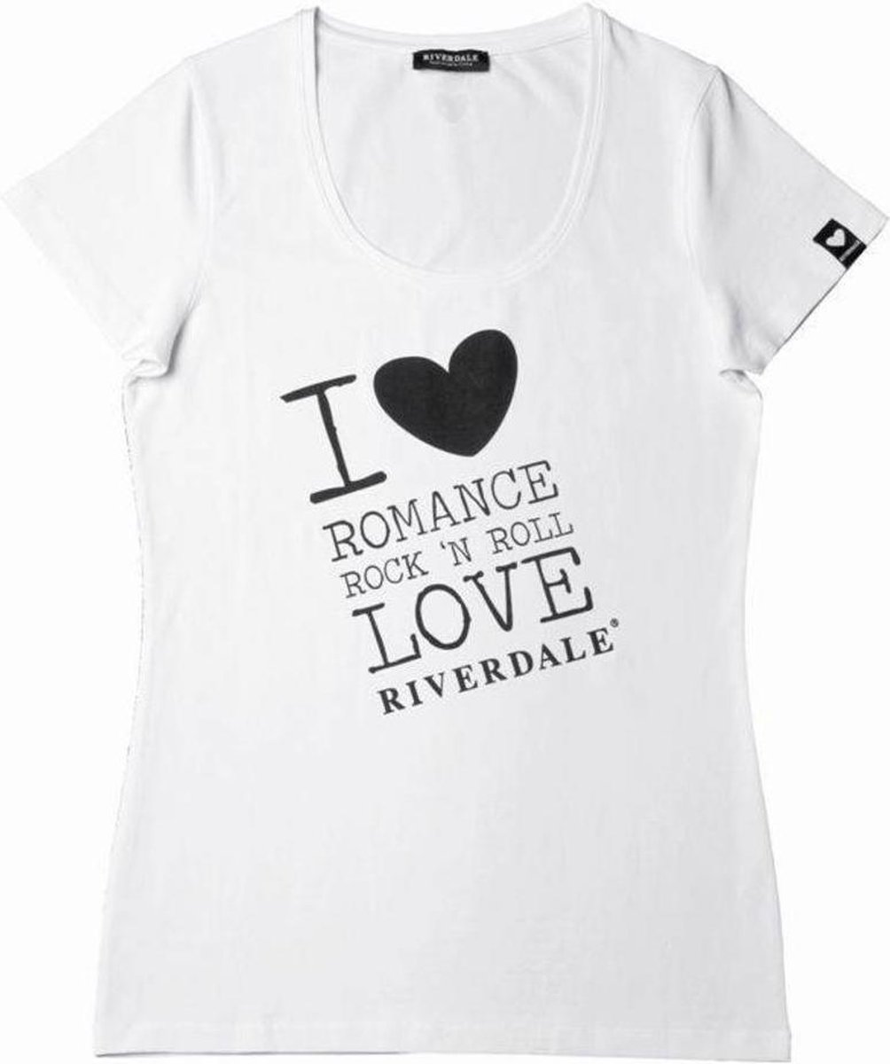 Riverdale dames t-shirt wit, maat XL met opdruk ; I Love