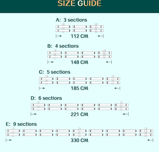 Tringle à rideau - Tringle à rideau 76-332 cm