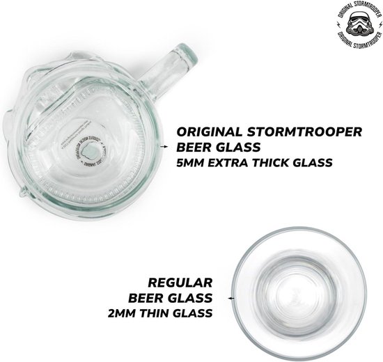 Verre à Bière Stormtrooper 1 Pinte (600 Ml) - Verre Collector Star Wars - Cadeau Fan