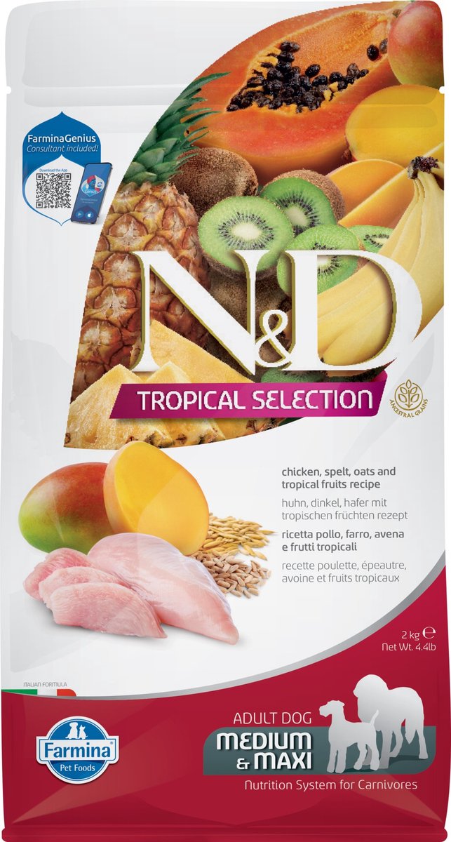 N&D N&D Dog Tropical Selection Chicken Adult Med/Maxi 2 kg