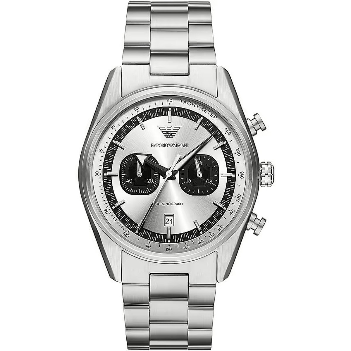 Emporio Armani Racer AR11636 Horloge - Staal - Zilverkleurig - Ø 42 mm