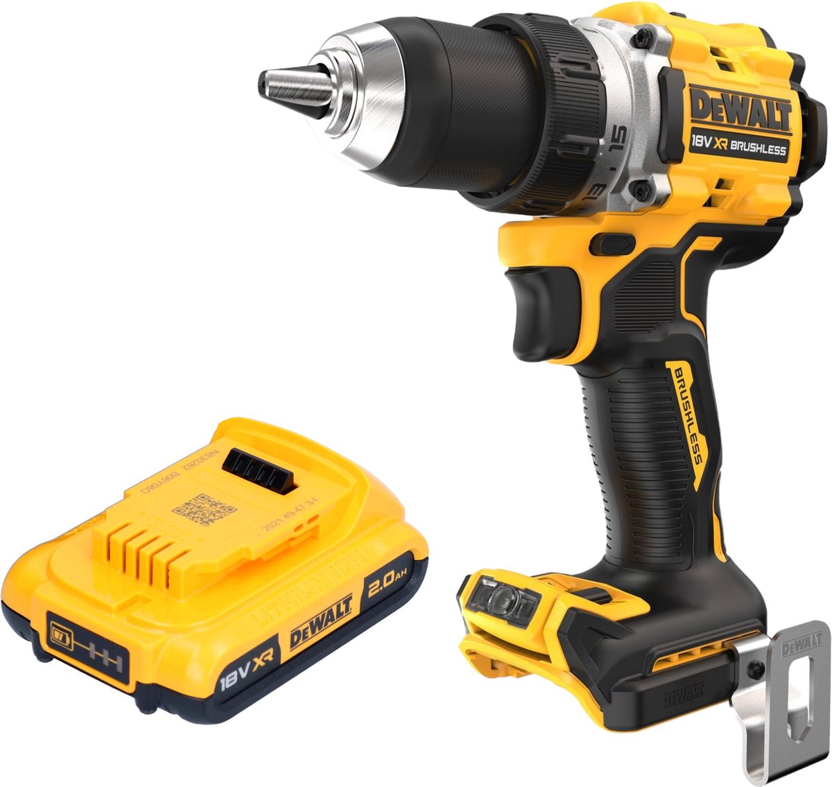 DeWalt DCD 800 N accuboormachine 18 V 90 Nm borstelloos + 1x oplaadbare accu 2.0 Ah - zonder oplader