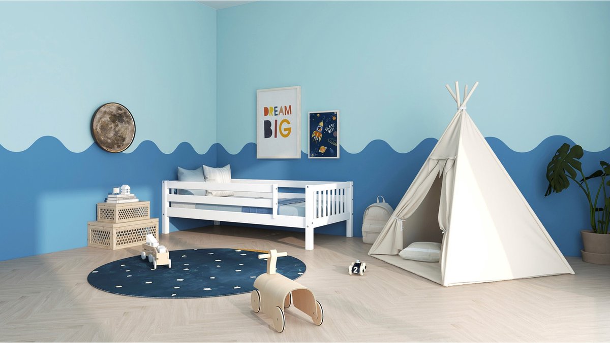 Flexworld Bedbank Kris met uitvalbeveiliging - 90 x 200 cm - wit