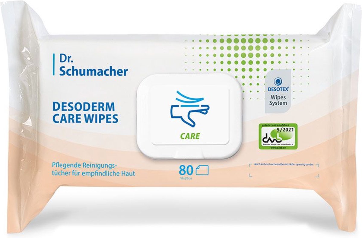 Goedkoopste Desoderm Care Wipes - 80 stuks - reinigingsdoekjes - 18 x 20 cm - vochtige doekjes voor de huid / wet wipes