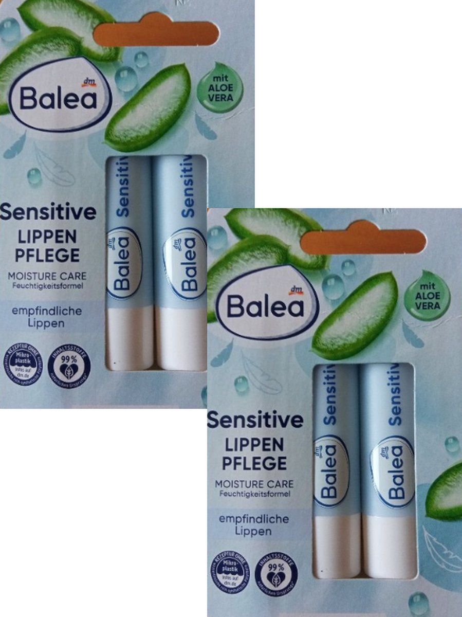 Goedkoopste Balea lippenbalsem sensitive aloe vera - 2 pack