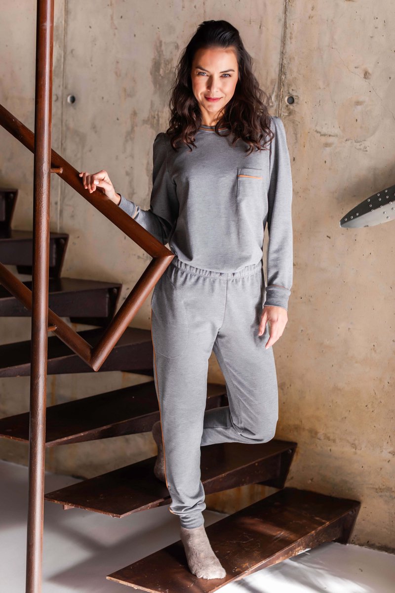 Barandi Antonella Dames Pyjama Grijs XL
