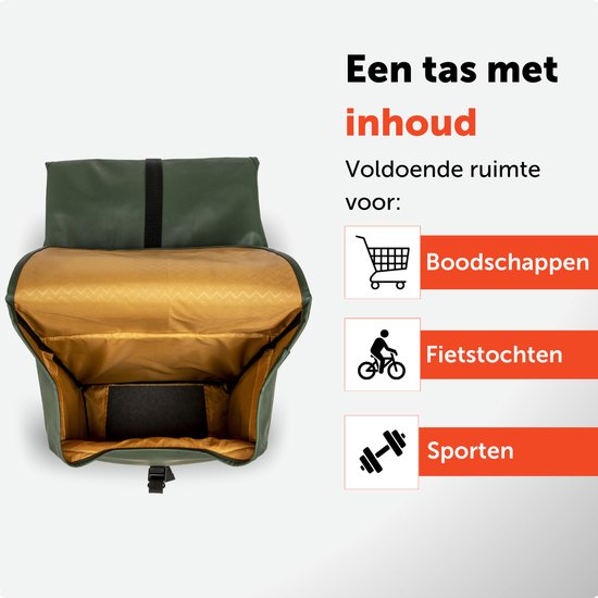New Looxs Odense Sacoche Double Vélo 39 L – Polyester Résistant, Système Racktime Snapit, Réfléchissant 3 Côtés – Noir