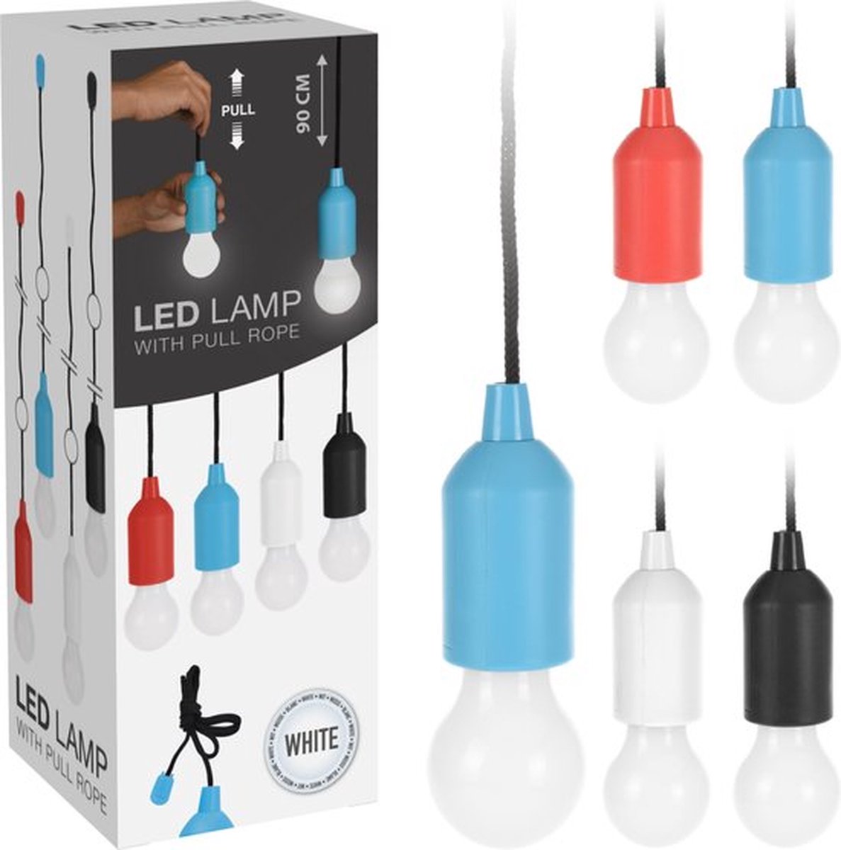 hanglamp batterij - treklamp op batterijen - tuin - feestartikelen - per 4 stuks