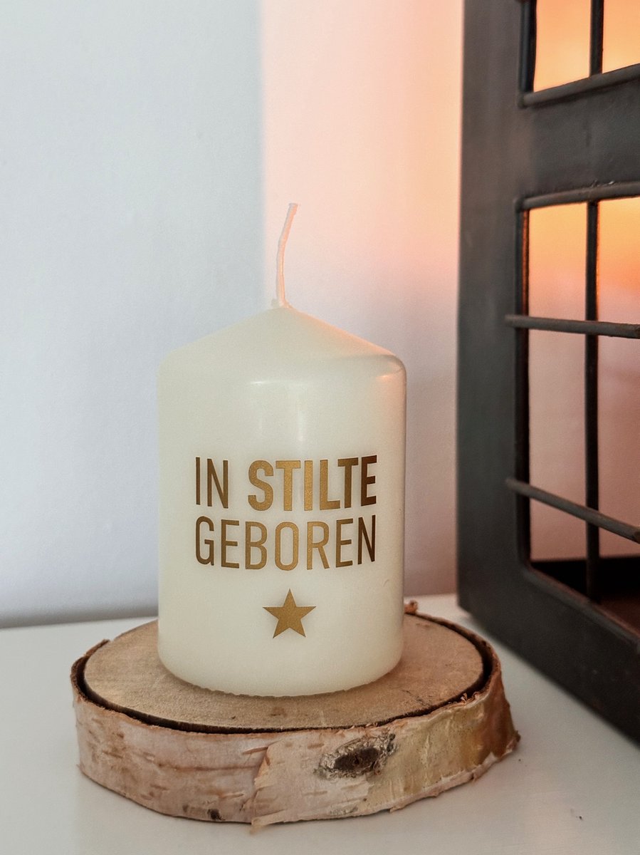Kaars - Troostkaars - In Stilte Geboren - Uitvaart - Herdenkingskaars AF-TK19-376 ISG