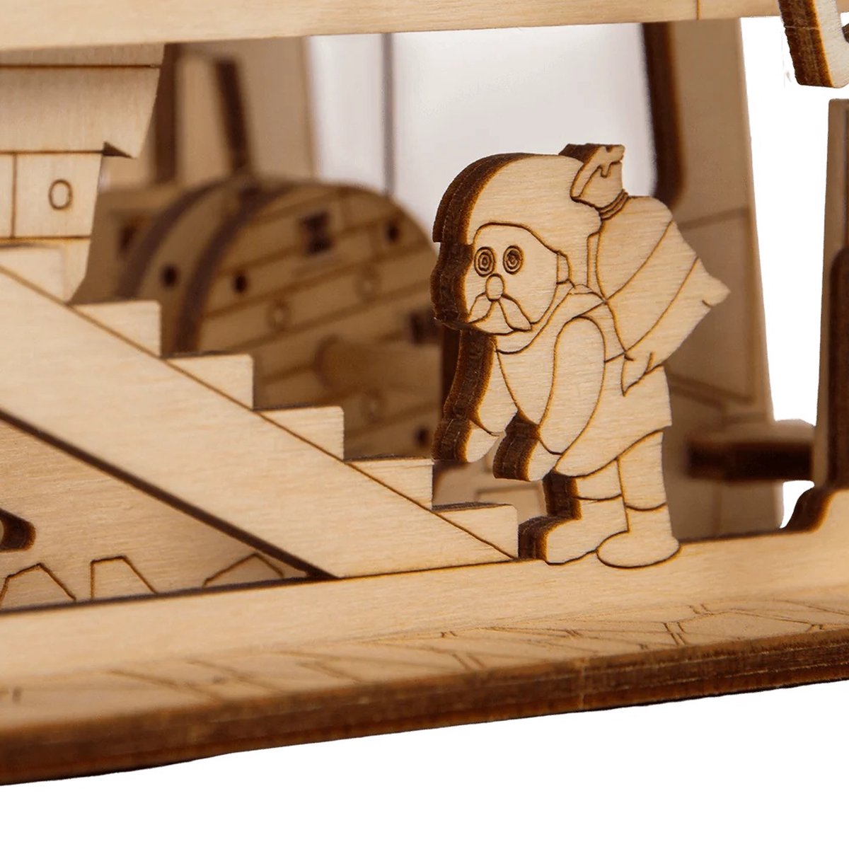 Wood Trick - Modelbouw 3D houten puzzel - Mechanische Windmolen - Windmill (WDTK040) - 131 stukjes - Geen lijm noch verf nodig! — afbeelding 4