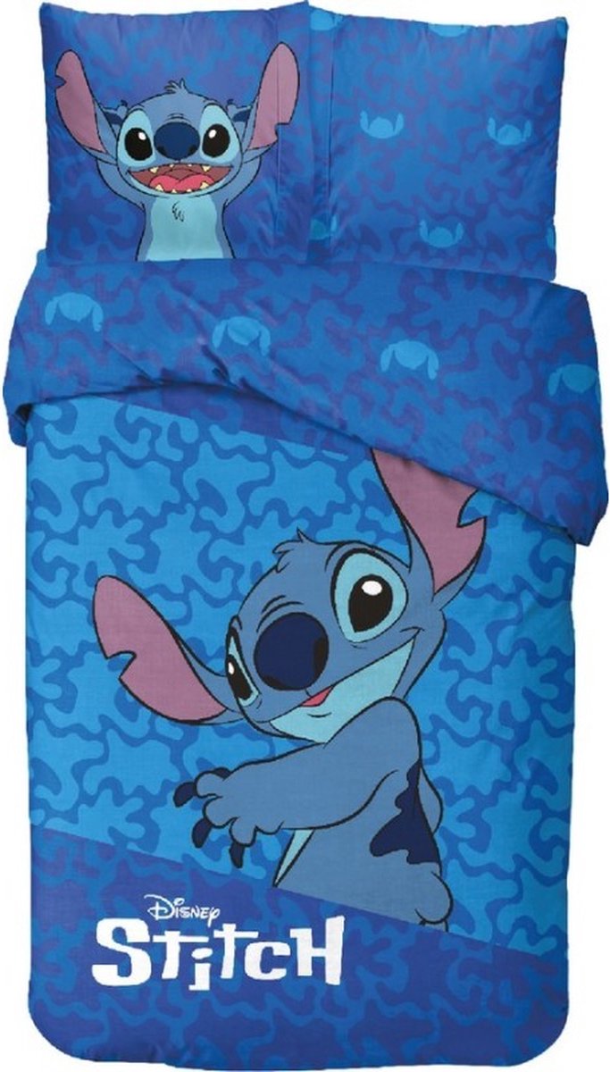 Disney - Lilo & Stitch - Dekbedovertrek - Blauw - 140x200 Cm - Eenpersoons - 100% Katoen.