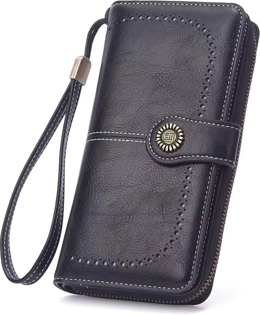 Portemonnee Dames, Portemonnee, Portemonnees, Portefeuille Dames, Dames Pasjes Houder, Card Holder Wallet, Portefeuille, Portefeuille Dames Met Kaarthouders, Creditcardhouder, Pasjeshouder Vrouwen, Moederdag, Valentijnsdag, Verjaardag, ZWART