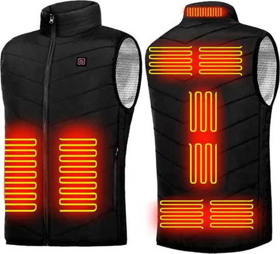 Govic® verwarmde bodywarmer - verwarmd vest - warmte vest - elektrisch verwarmd vest - verwarmde kleding - verwarmde jas - thermo vest - XS