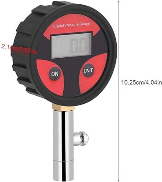 Jumada Digitale Bandenspanningsmeter – LED-scherm, Tot 150 PSI – Voor Auto, Motor En Fiets – Compact En Draagbaar