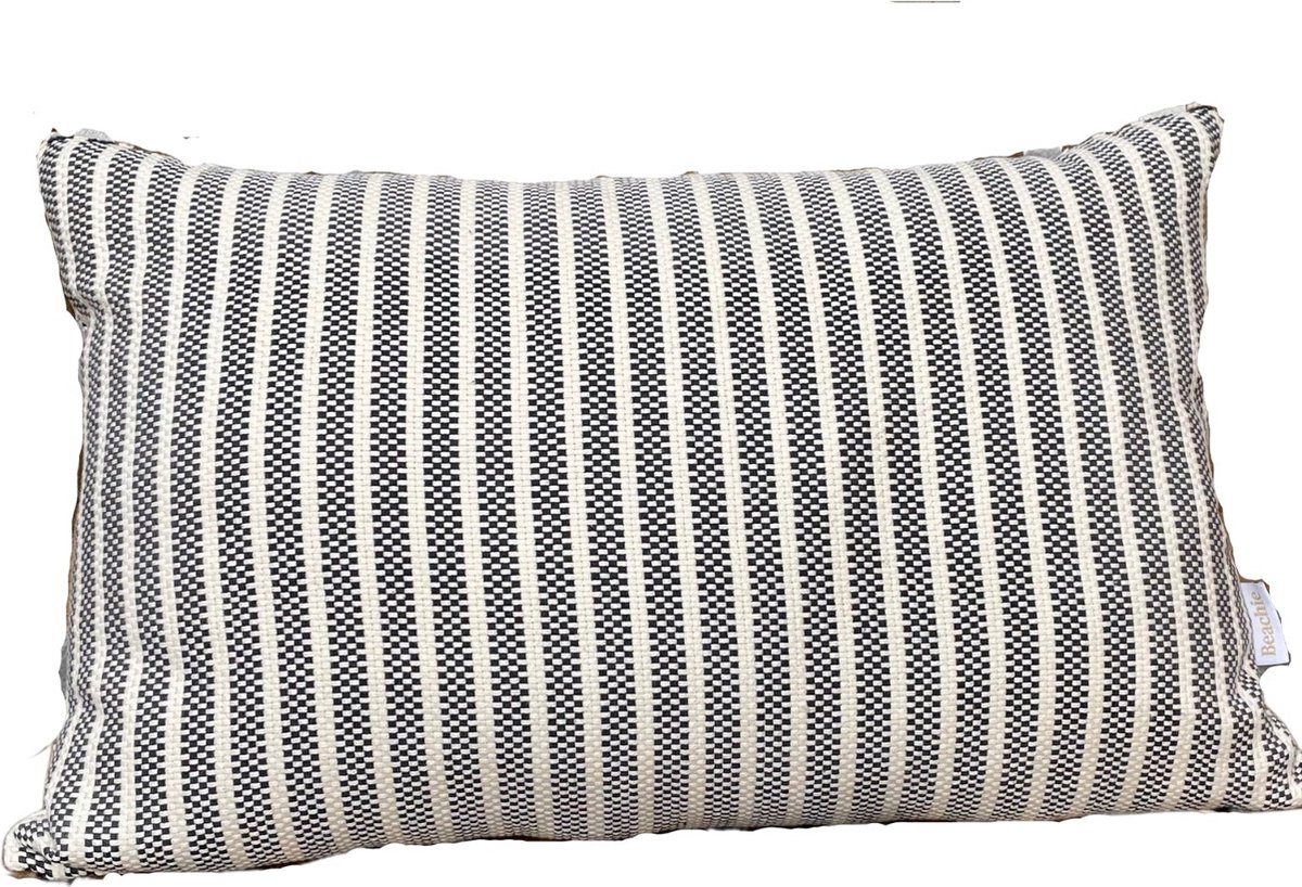 Beachie Nice Antraciet 60 x 40 cm Kussenhoes zonder vulling