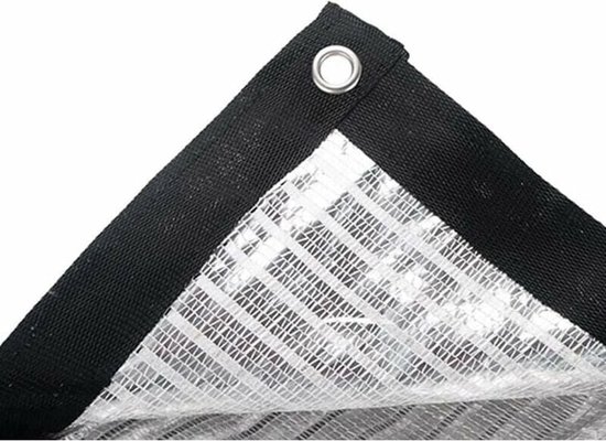 Harmonica schaduwdoek zwart 2x5m