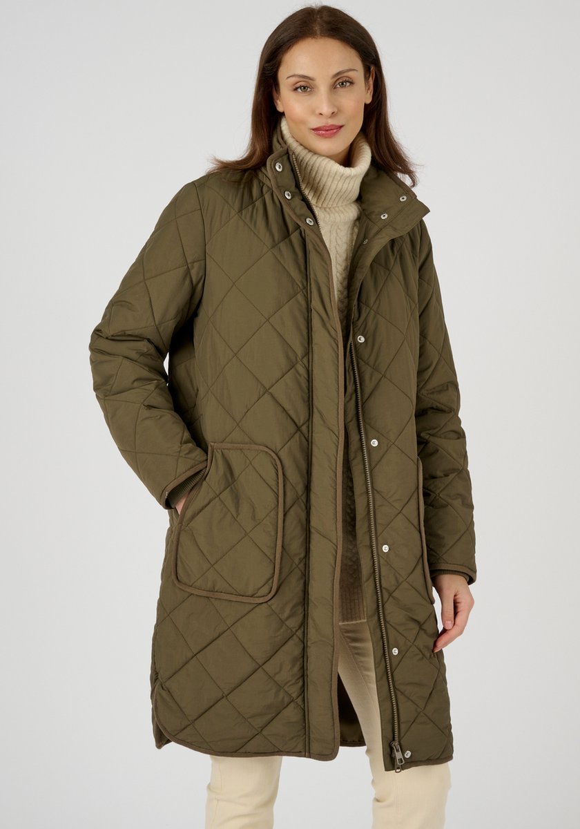 Damart Lange gewatteerde parka met Thermolactyl voering Dames – 50-52 Groen