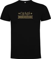 T-shirt Zwart avec image « Chaos Coordinator » Goud , taille L
