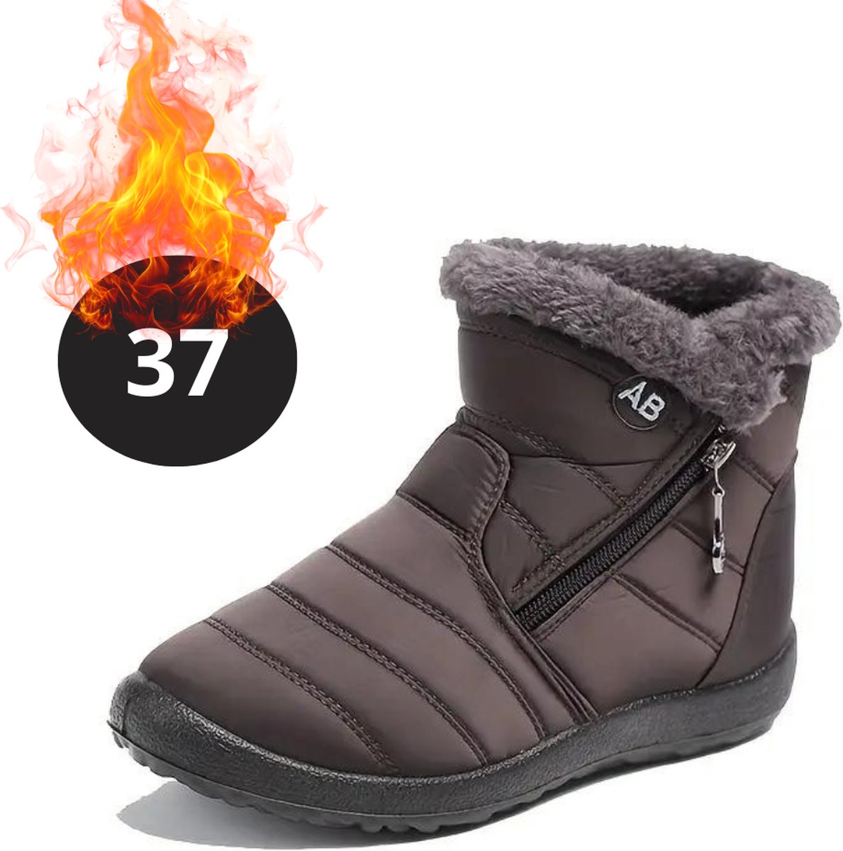 Nivard Snowboots Sneeuwschoenen Sneeuwboots Dames Wintersport Ski Skischoenen Koffie 37 Bruin