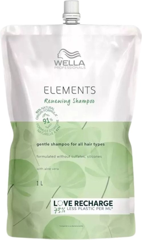 Wella Professionals Elements Calming Shampoo Pouch - Gevoelige Hoofdhuid - 1000 ml