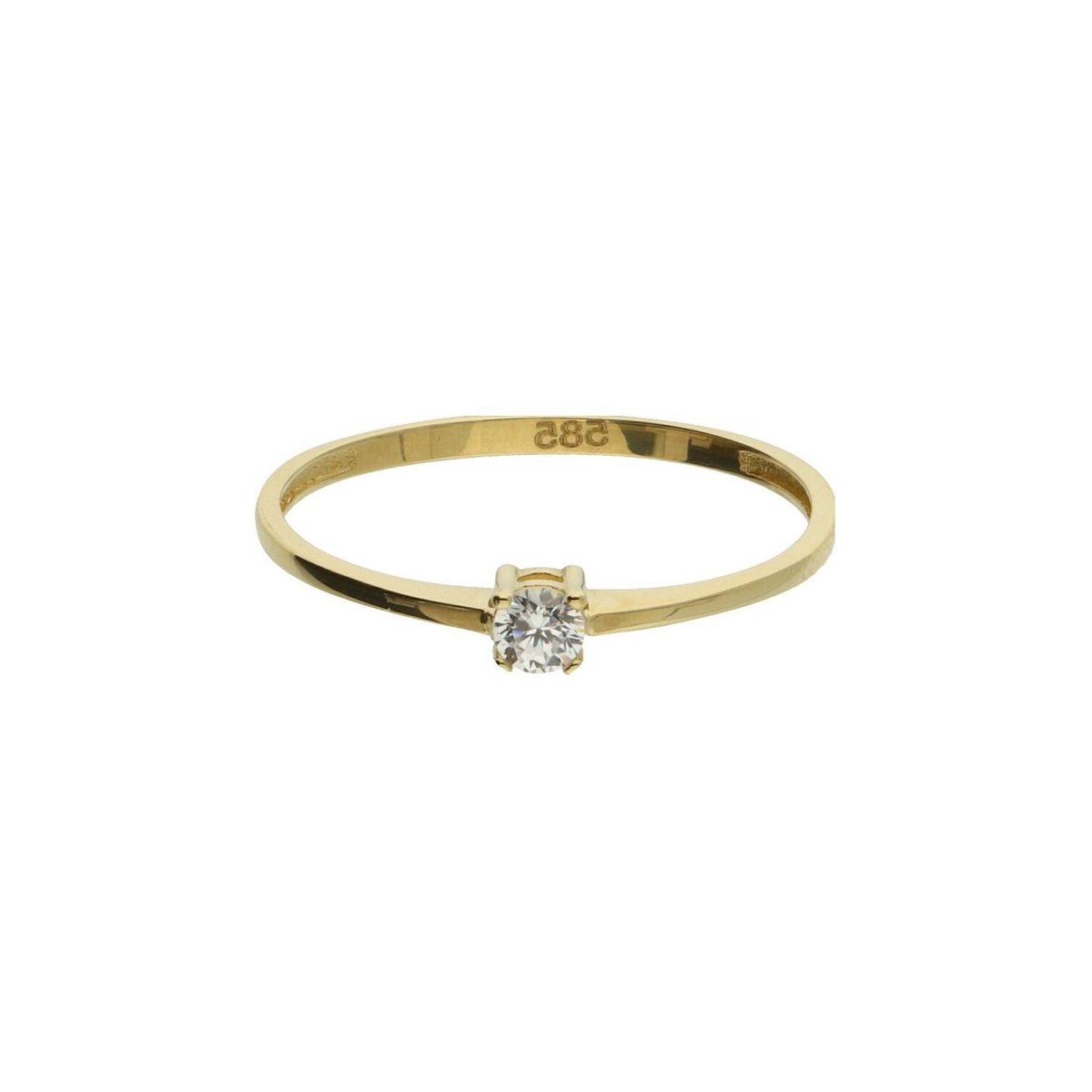 Hetty'S - Elegante - 14 karaat gouden - ring - met Zirconia - Maat 18.5 -