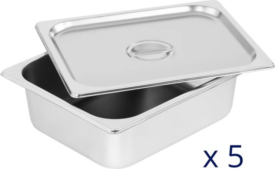 Bain Marie - 2,000 W - 5 GN 1/2 - Aftapkraan - Glasbeschermer - Royal Catering — afbeelding 4