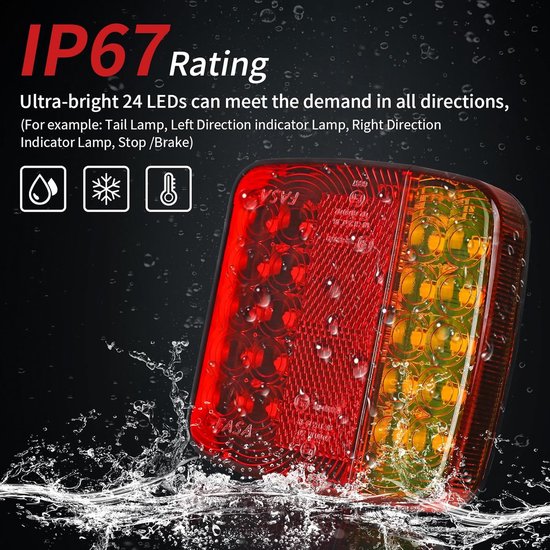 Equivera Siècle des Lumières de remorque - Set Siècle des Lumières de remorque - Éclairage de remorque - Siècle des Lumières de remorque