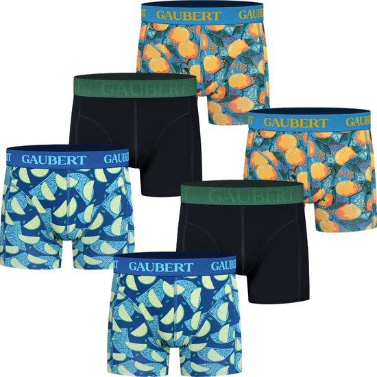 Gaubert | Pack de 6 | impression d'oiseau | caleçon homme | slip en coton bambou pour homme | taille M