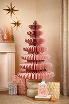 House of Seasons Décoration Sapin de Noël - H120 x Ø82 cm - Papier - FSC Mix - Rose