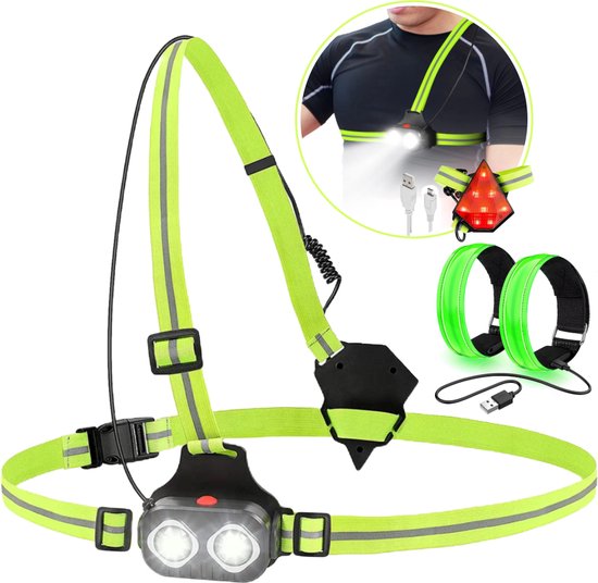 Lanlelin Stirnlampe LED Wiederaufladbar, 2 Stück 230° Weitwinkel