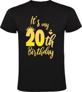Happy Birthday Goud 20 jaar Heren T-shirt - verjaardag - cadeau - feest