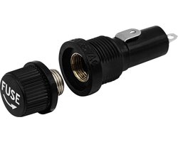 VLTG Zekeringhouder Inbouw 6.3x32mm - met Schroefdop - Geschikt voor 6.3x32mm glaszekering