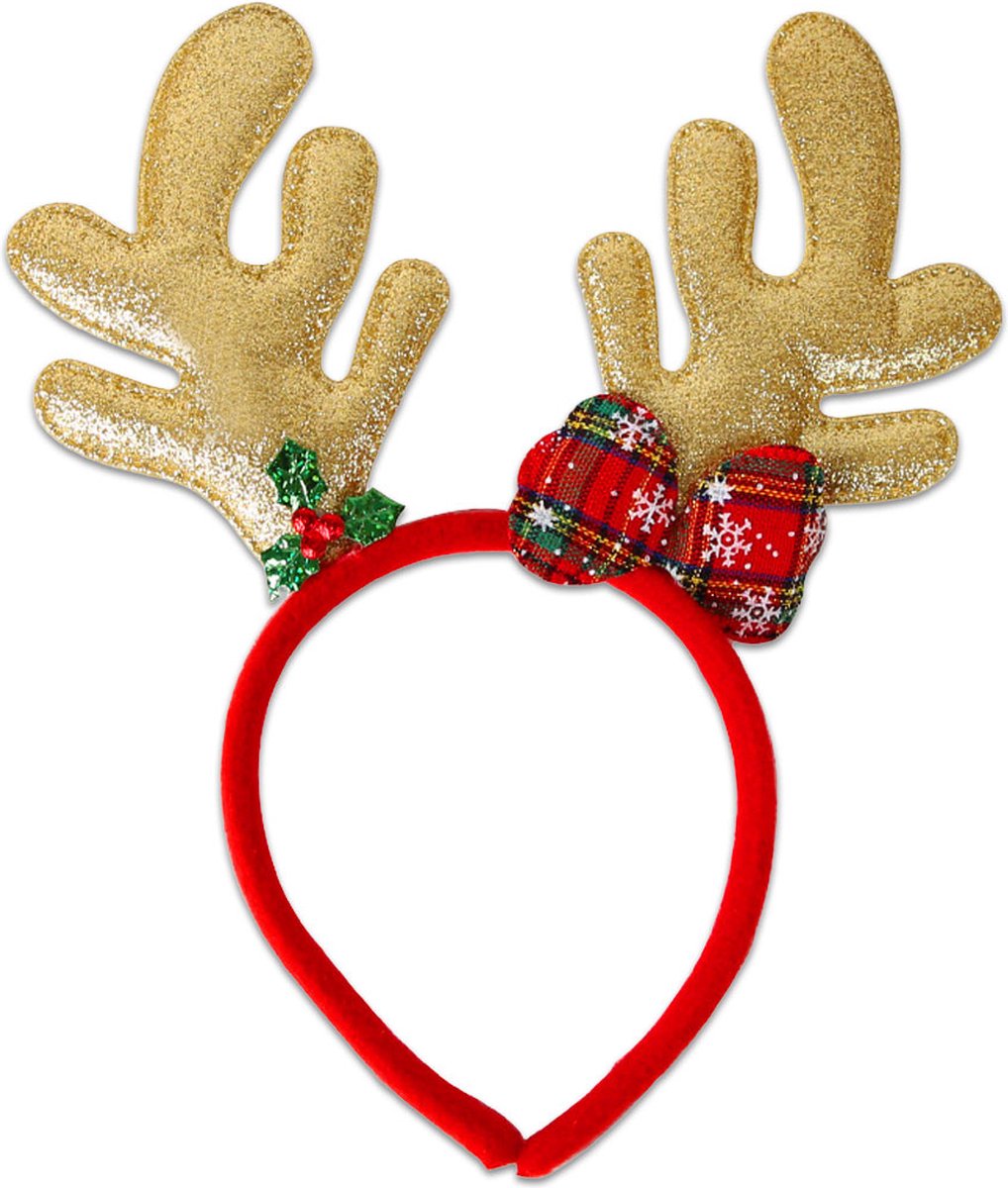 Q2P - Gewei - Diadeem - Kerst - Kerstdiadeem - Tiara - Kersthaarband - Kerstversiering - Kinderen - Volwassenen