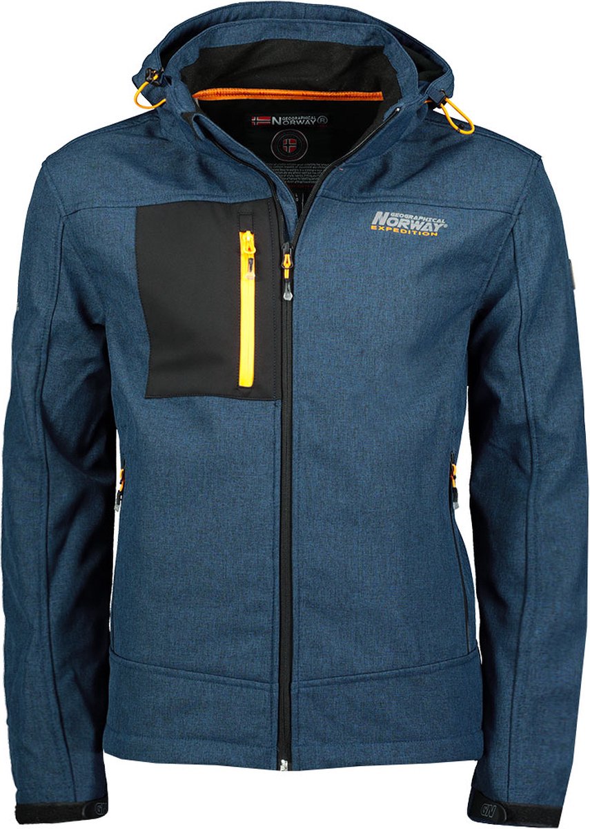 Geographical Norway Heren Outdoorjas Softshell Jacket Torefact Blauw