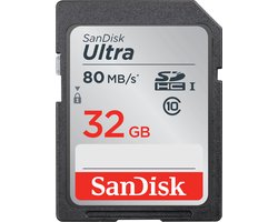 Geheugenkaart sandisk sdhc ultra 32gb 120mbs