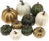 10 Stks Kunstmatige Nep Pompoenen Hoogwaardige Gemengde Kleur Schuim Simulatie Herfst Oogst Boerderij Keuken Halloween Decoratief - Willekeurige Kleur