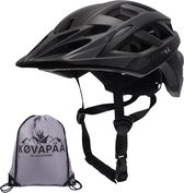 Køvapää® Tolva - Fietshelm - Zwart - Maat 56-61 cm - M/L - Afneembaar vizier - Fietshelm Volwassenen - Fietshelm Dames - Fietshelm Heren - Mountainbike Helm - Fietshelmen - Fietshelmen - fietshelm dames elektrische fiets - Fietshelm Dames Volwassenen