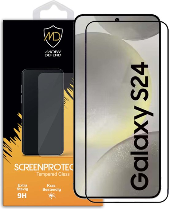 Samsung Galaxy S24 Screenprotector MobyDefend Screensaver Met