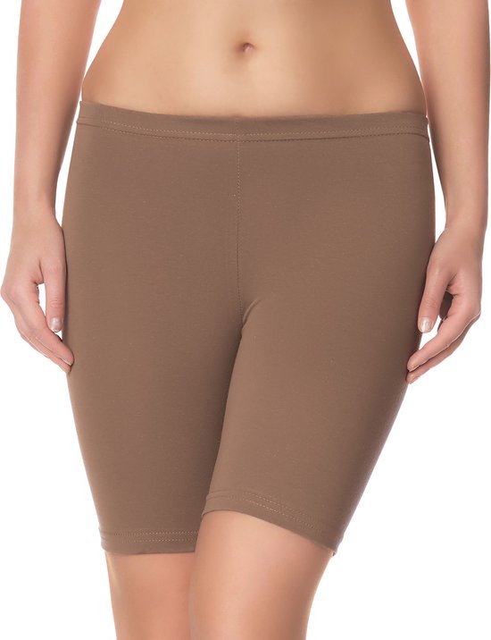 Ladeheid Dames Leggings - Sport - Wielershorts - Shorts - Katoen - LA-MA-Shorts-Long - Beige16 - S-M