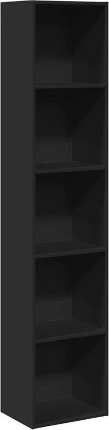 vidaXL - Boekenkast - 40x30x189 - cm - bewerkt - hout - zwart