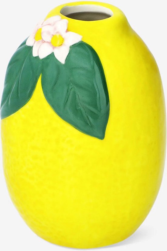 Vase Citroen - Citrons - Agrumes - Décoration intérieure - Décoration - Jaune - Vase à fruits - Citron - Lime -